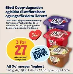 Coop Mega All Go´morgen Yoghurt tilbud