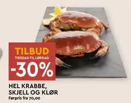 Coop Mega HEL KRABBE, SKJELL OG KLØR tilbud