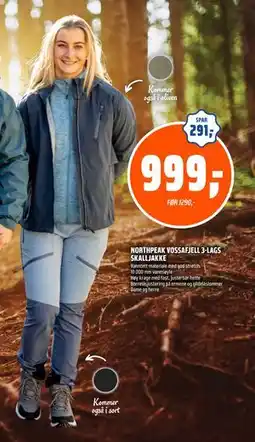 Coop Obs NORTHPEAK VOSSAFJELL 3-LAGS SKALLJAKKE, NOK 999 tilbud