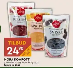 NORA KOMPOTT, NOK 24.9