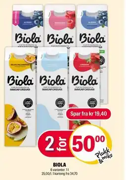 Coop Extra BIOLA, NOK 50 tilbud