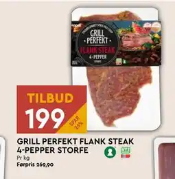 Coop Mega GRILL PERFEKT FLANK STEAK 4-PEPPER STORFE, NOK 199 tilbud