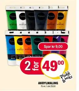 Coop Extra AKRYLMALING, NOK 49 tilbud