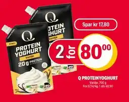 Coop Extra Q PROTEINYOGHURT, NOK 80 tilbud
