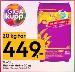 Gigaboks Thai Hom Mali ris 20 kg, NOK 449 tilbud