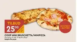 Coop Mega COOP MINI BRUSCHETTA/MINIPIZZA, NOK 25 tilbud