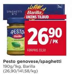 Meny Pesto genovese/spaghetti, NOK 26.9 tilbud