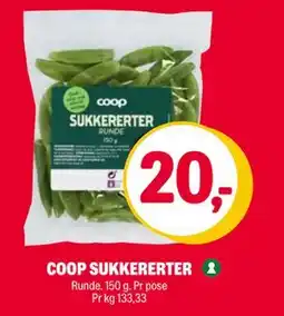 Coop Extra COOP SUKKERERTER, NOK 20 tilbud