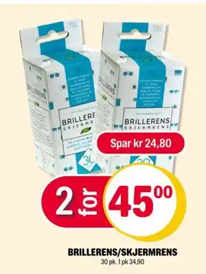 Coop Extra BRILLERENS/SKJERMRENS, NOK 45 tilbud