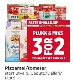 Meny Pizzamel/tomater tilbud