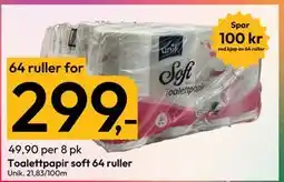 Gigaboks Toalettpapir soft 64 ruller, NOK 299 tilbud