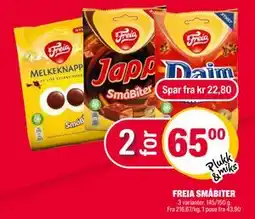 Coop Extra FREIA SMÅBITER, NOK 65 tilbud
