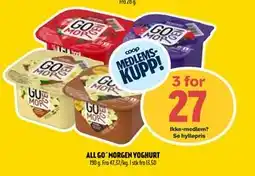 Coop Prix ALL GO´MORGEN YOGHURT, Medlemspris tilbud
