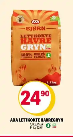 Coop Extra AXA LETTKOKTE HAVREGRYN, NOK 24.9 tilbud