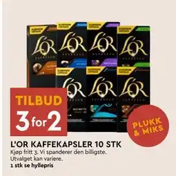 Coop Mega L’OR KAFFEKAPSLER 10 STK tilbud
