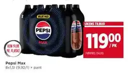 Meny Pepsi Max, NOK 119 tilbud