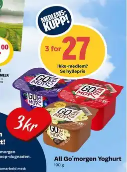 Coop Extra All Go ´morgen Yoghurt, Medlemspris tilbud