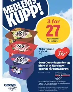 Matkroken All Go´morgen Yoghurt, Medlemspris tilbud