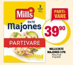 Coop Extra MILLS EKTE MAJONES 3 PK, NOK 39.9 tilbud