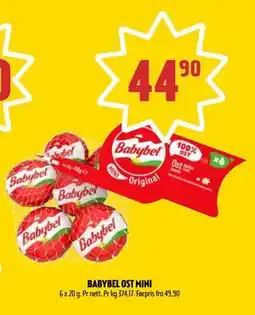 Coop Prix BABYBEL OST MINI, NOK 44.9 tilbud