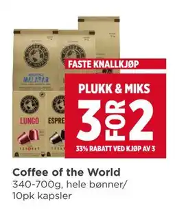 Meny Coffee of the World tilbud