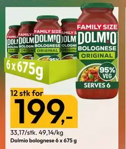 Gigaboks Dolmio bolognese 6 x 675 g, NOK 199 tilbud