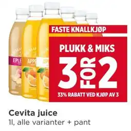 Meny Cevita juice tilbud