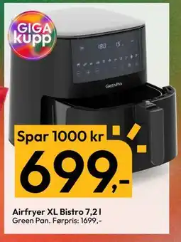 Gigaboks Airfryer XL Bistro 7,2 l, NOK 699 tilbud