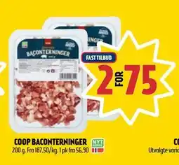 Coop Prix COOP BACONTERNINGER, NOK 75 tilbud