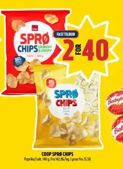 Coop Prix COOP SPRØ CHIPS, NOK 40 tilbud