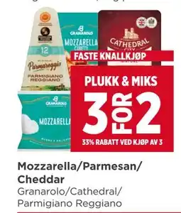 Meny Mozzarella/Parmesan/ Cheddar tilbud