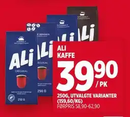 Meny ALI KAFFE, NOK 39.9 tilbud