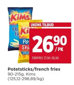 Meny Potetsticks/french fries, NOK 26.9 tilbud