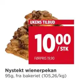 Meny Nystekt wienerpekan, NOK 10 tilbud
