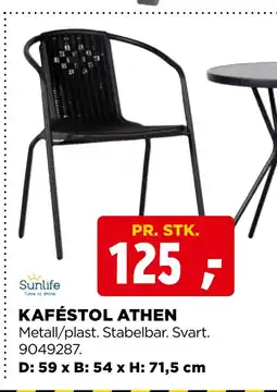 jem & fix Sunlife KAFÉSTOL ATHEN tilbud