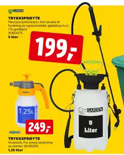 jem & fix GARDEN TRYKKSPRØYTE tilbud
