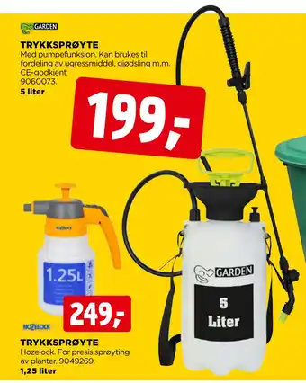 jem & fix GARDEN TRYKKSPRØYTE tilbud