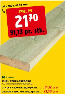 jem & fix M Moelven FURU TERRASSEBORD tilbud