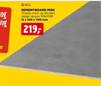 jem & fix SEMENTBOARD MINI tilbud