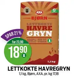 Kiwi LETTKOKTE HAVREGRYN, NOK 18.9 tilbud