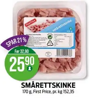 Kiwi SMÅRETTSKINKE, NOK 25.9 tilbud