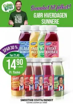Kiwi SMOOTHIE CEVITA/BENDIT, NOK 14.9 tilbud