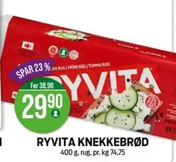 Kiwi RYVITA KNEKKEBRØD, NOK 29.9 tilbud