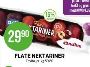 Kiwi FLATE NEKTARINER, NOK 29.9 tilbud