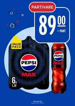 Rema 1000 PEPSI MAX 6PK, NOK 89 tilbud