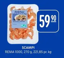 Rema 1000 SCAMPI, NOK 59.9 tilbud