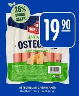 Rema 1000 OSTEGRILL M/ GRØNNSAKER, NOK 19.9 tilbud