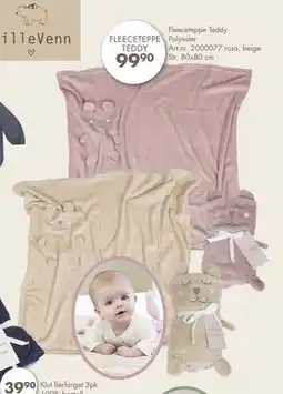 Sparkjøp Fleeceteppe Teddy Polyester, NOK 99.9 tilbud