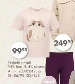 Sparkjøp T-skjorte m/katt, NOK 99.9 tilbud