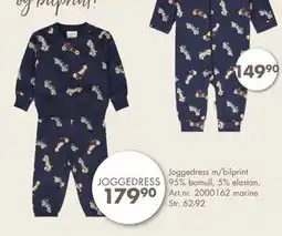 Sparkjøp Joggedress m/bilprint 95% bomull, 5% elastan, NOK 179.9 tilbud